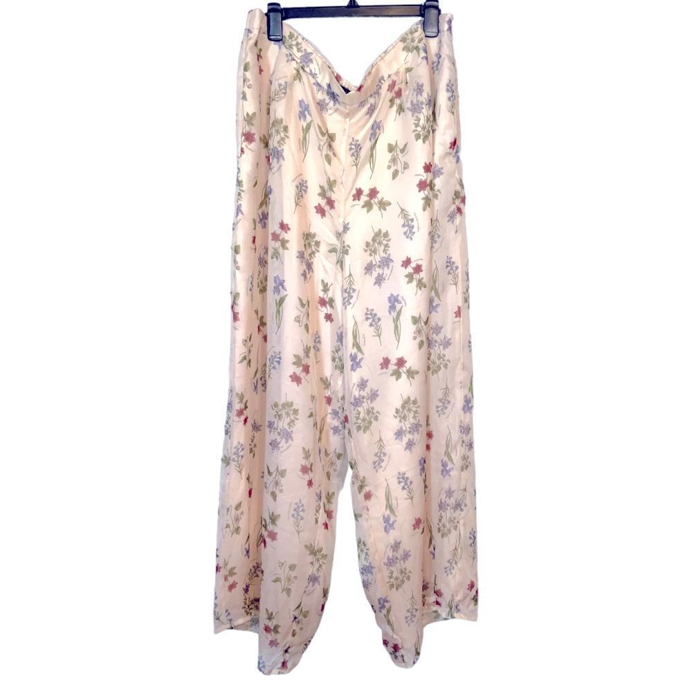 Eloquii Floral Print Wide Leg Pants